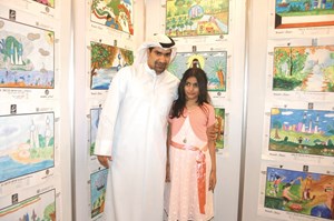 سارة عبداللطيف مع والدها