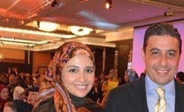 ظهور نادر لحنان ترك مع زوجها