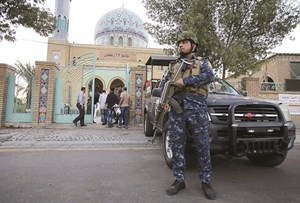 ﻿Iraqi forces tightened security measures in Baghdad on the first day of Eid al-Adha in anticipation of terrorist operations (AP)﻿