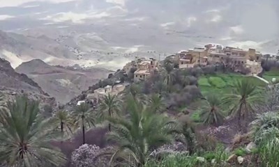 بالفيديو وكان قرية عمانية ساحرة نهارها ثلاث ساعات فقط