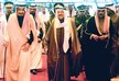  صاحب السمو الأمير في استقبال خادم الحرمين الشريفين بحضور سمو ولي العهد الشيخ نواف الأحمد