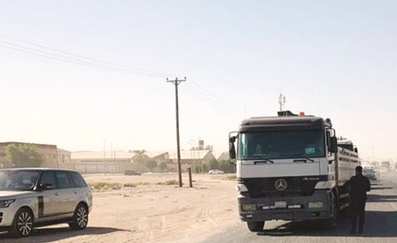 توقيف إحدى الشاحنات