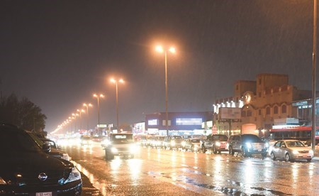 الأمطار تساقطت بغزارة في عدة مناطق