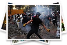 استمرار الاشتباكات بين المتظاهرين وقوات الأمن فى تشيلى