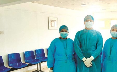 طاقم ضمان الطبي في الصفوف الامامية لمواجهة ڤيروس كورونا