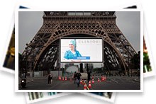 صور محاربى كورونا على شاشات عملاقه بمحيط "برج إيفل" تكريما لهم