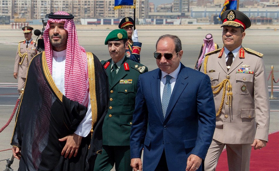 الرئيس المصري يستقبل ولي العهد السعودي في القاهرة